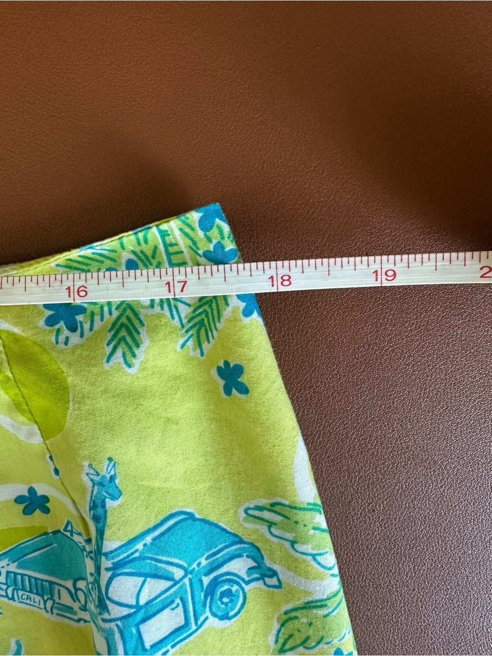 Vintage Lilly Pulitzer Lime & Aqua Tropical Print Mini Skirt Women’s size 16 - Picture 7 of 8